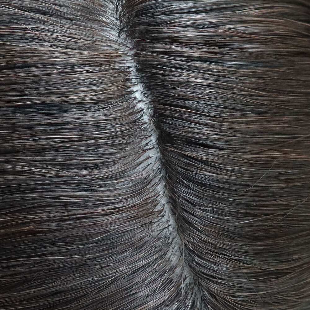 Mens Human Hair Replacement Injection Poly Skin System Toupee Hairpiece 8×10