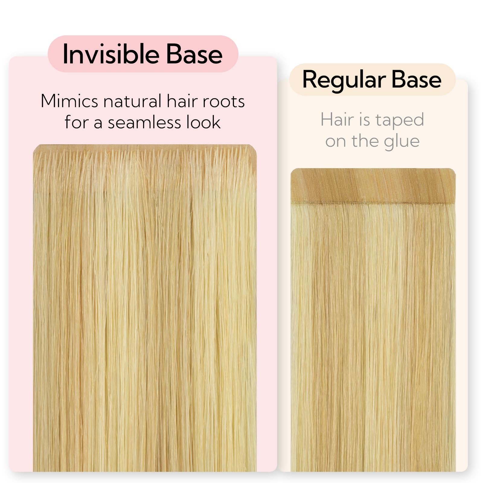 Hotbanana Invisi Edge Tape In Hair Extensions Human Hair 16Inch 50G 20Pcs Light