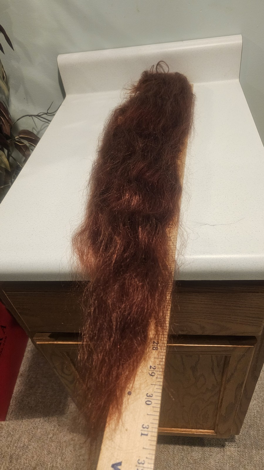 High-Quality Regular Top 26″ Orangish Wavy 150% Virgin Human Hair Lace Wig