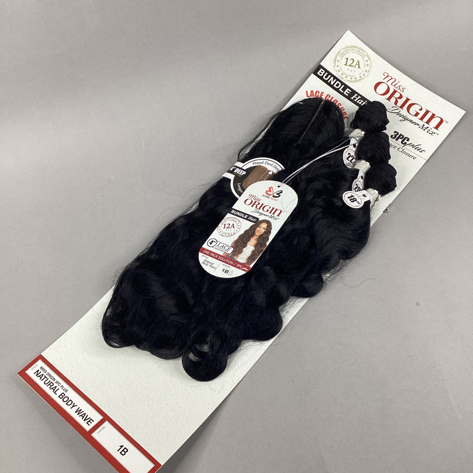 Body Wave #1B Off Black 18” 22” All-in-One Premium Synthetic Hair Extensions