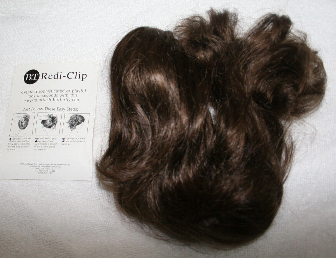 BT Ready To Wear Hair Extension Easy Clip Butterfly Frosted Medium Brown 12″ L
