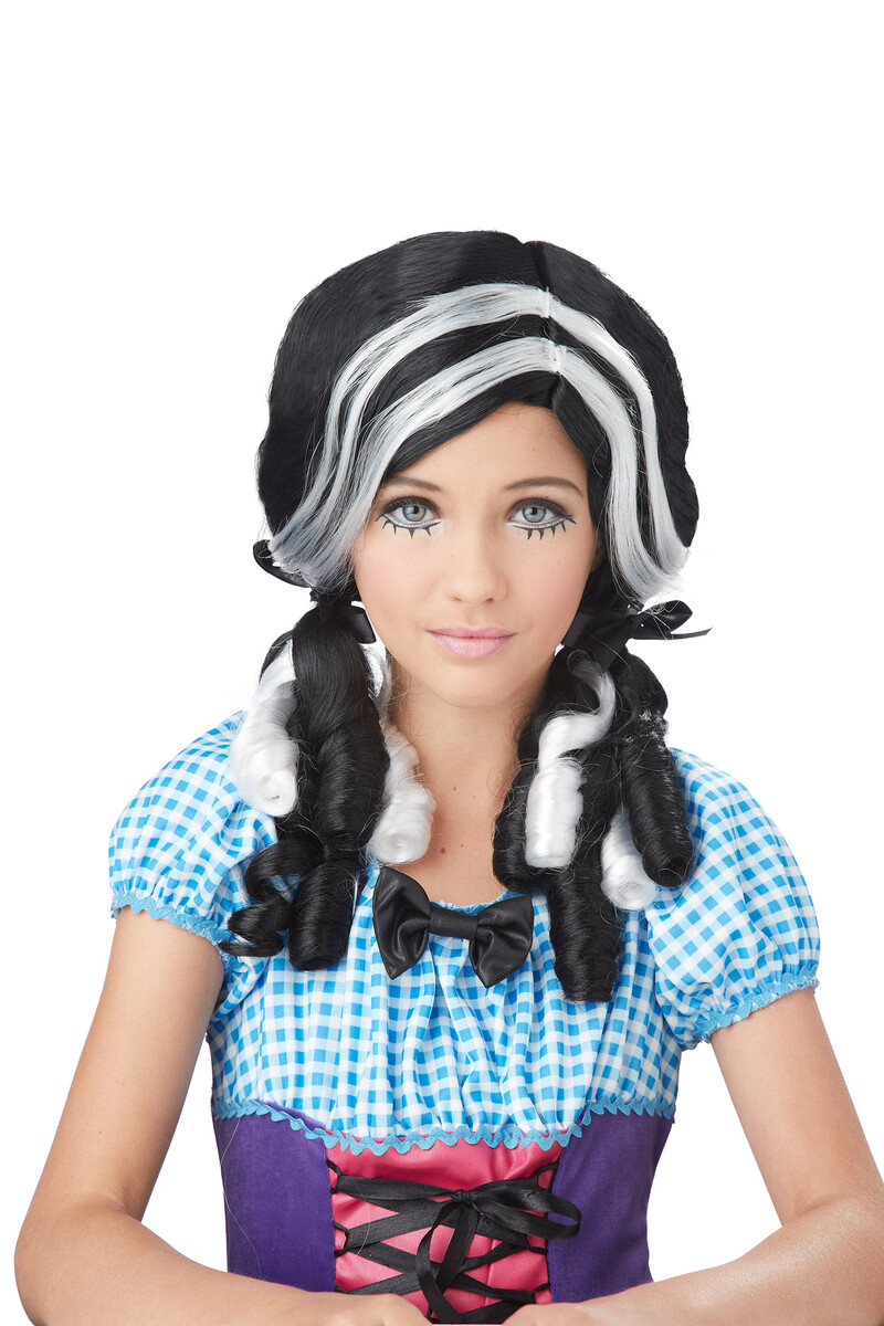 Doll Curls Japanese Anime Child Costume Wig – White or Teal