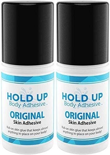 HOLD UP BODY ADHESIVE Panty hose glue socks Butt Glue Roll On It Stays – 2 Pack
