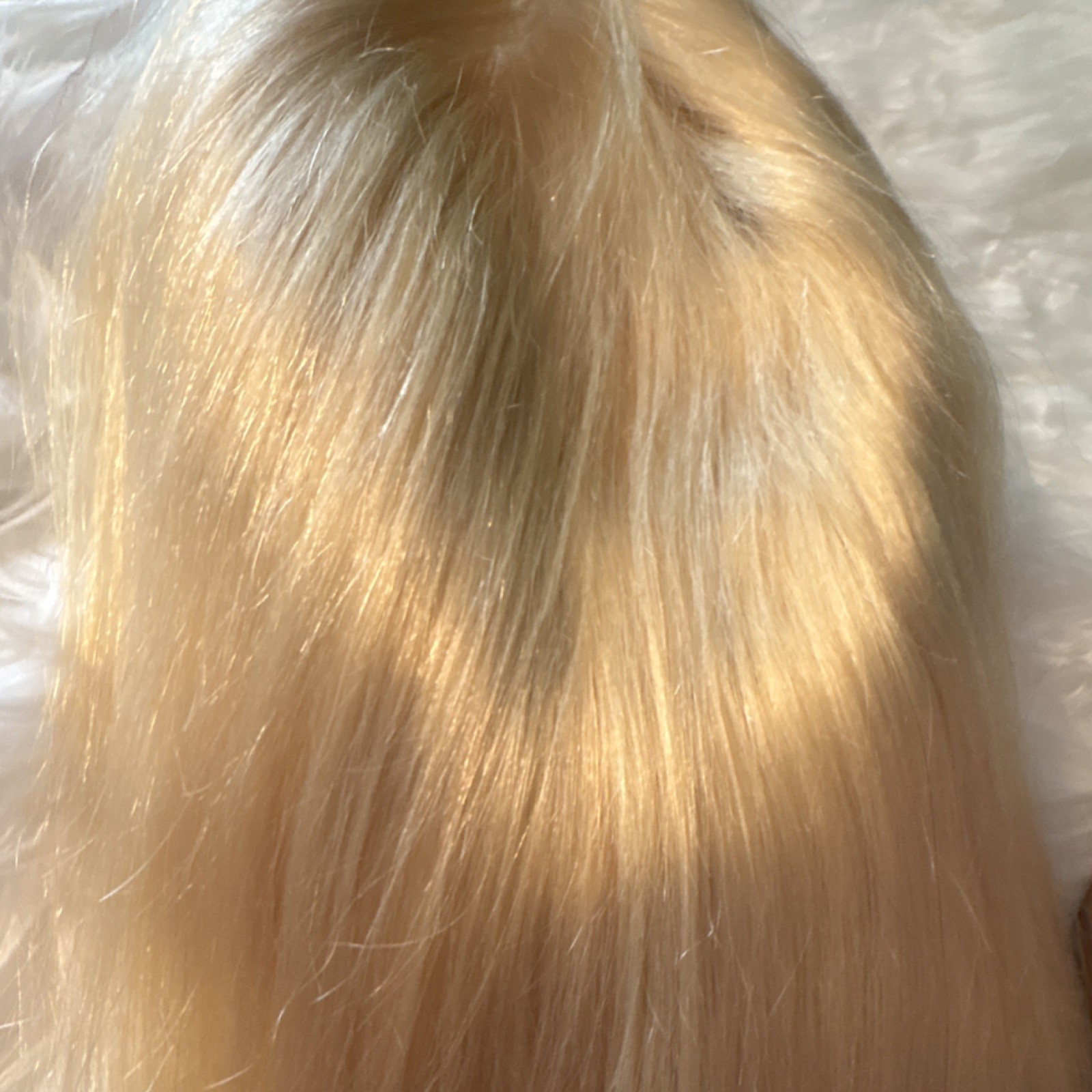 13×6 Straight human Hair Wig Blond Free-Part Classic Cap 180% density 22”