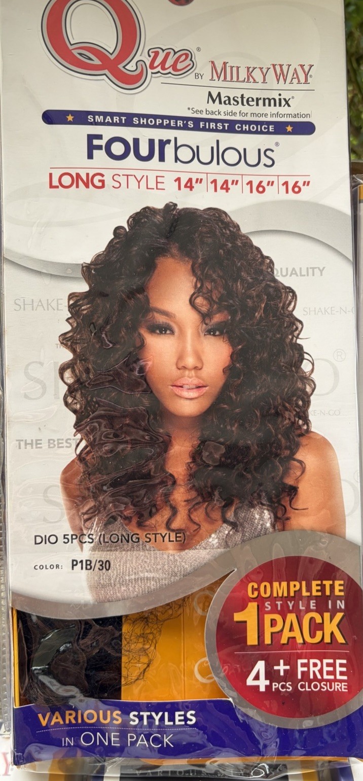 Milky Way 100% Human Hair Weave Lot Que Fourbulous Shortcut Series 5PCS Bulk