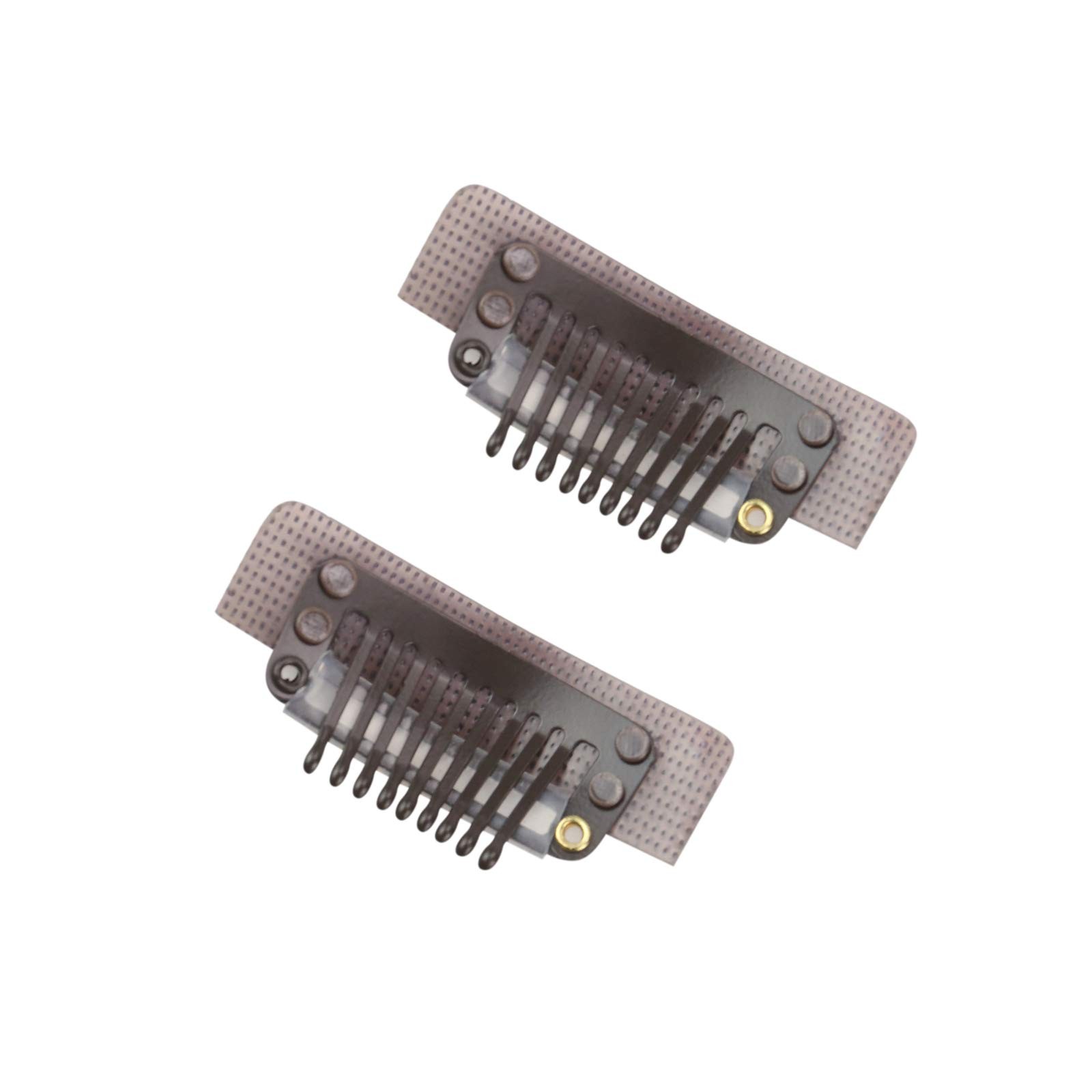 Dark Brown Stickable Clips For Wire Hair Extensions With 2 Invisible Fishing Lin