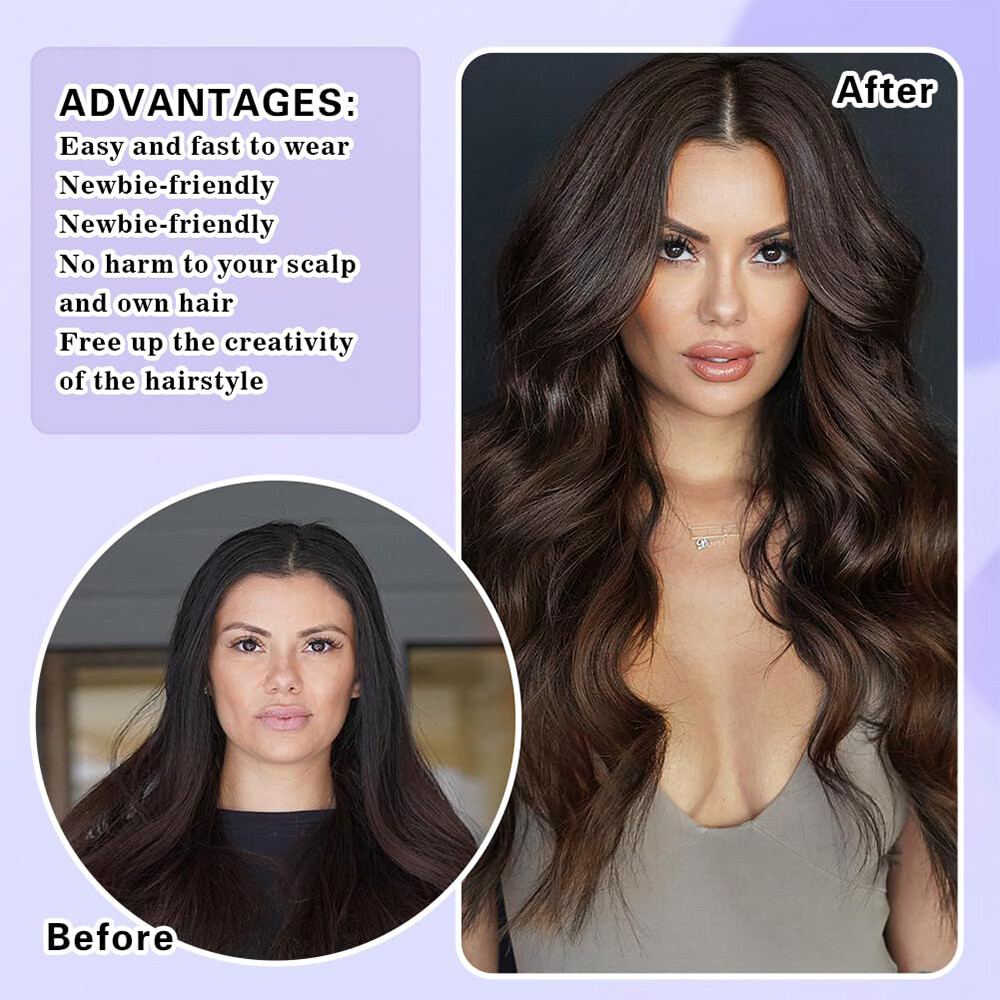 THICK Double Weft Clip In Real Remy Human Hair Extensions Full Head 8pcs Caramel