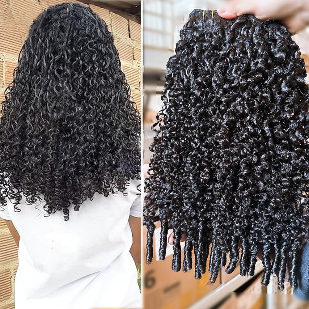 Burmese Curly Clip in Hair Extensions Human Hair 3C4A Lace Clip in Human Hair…