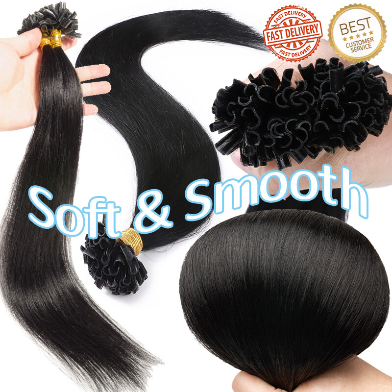 CLEARANCE Nail U Tip Human REAL Remy Hair Extensions Pre Bonded Keratin 1G 0.5G