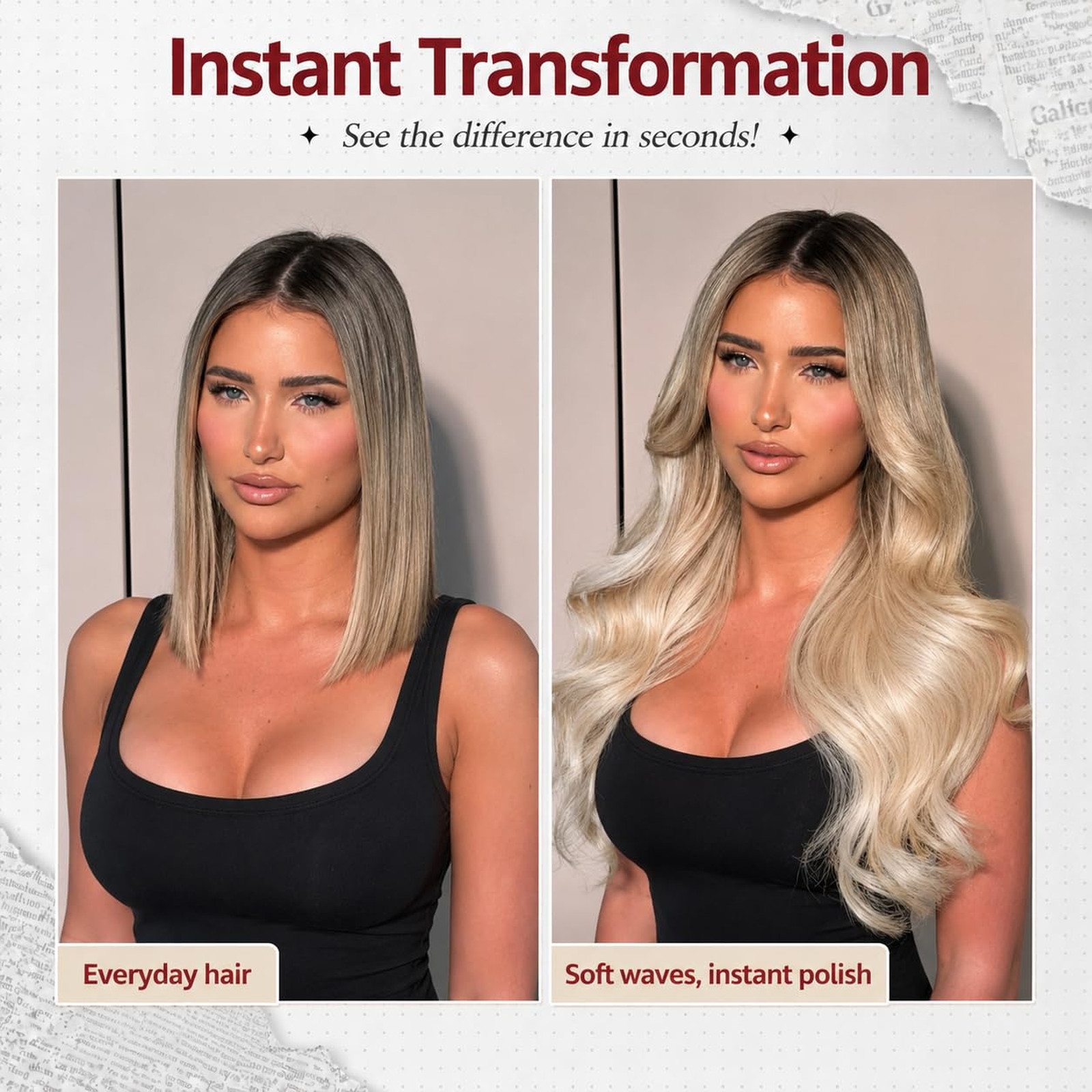 24 Inch Ombre Blonde Synthetic Lace Front Wig Ash Blonde 4×6 HD Pre Plucked