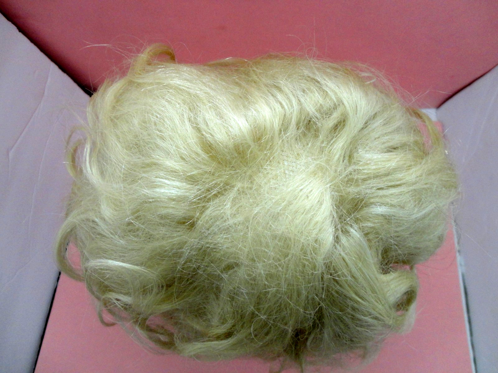 MADE IN FRANCE HUMAN HAIR WOMAN’S USED VINTAGE BLOND ADULT WIG