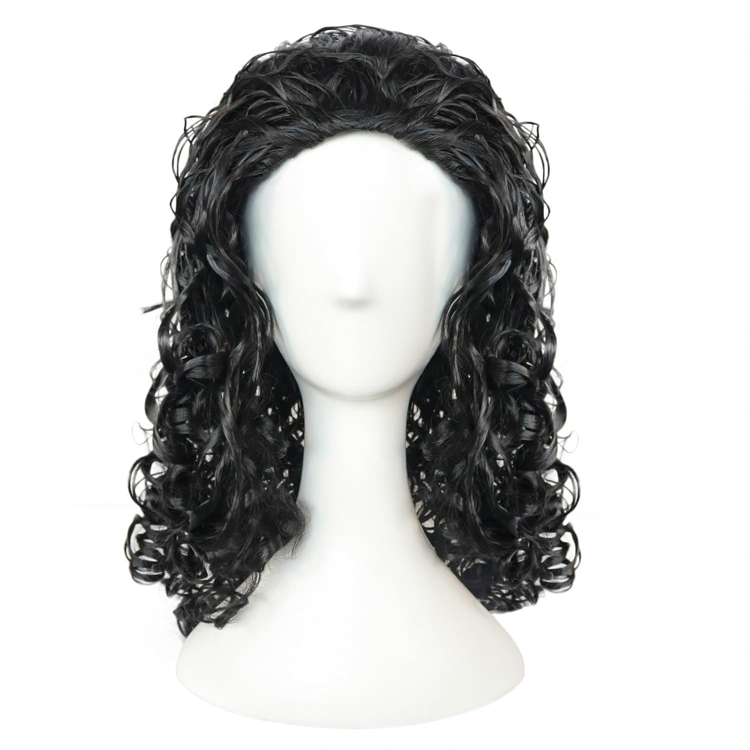 Long Black Curly Wig Black Wig Men Pirate Wigs Weird Al Wigs for Men Hawaii Dail