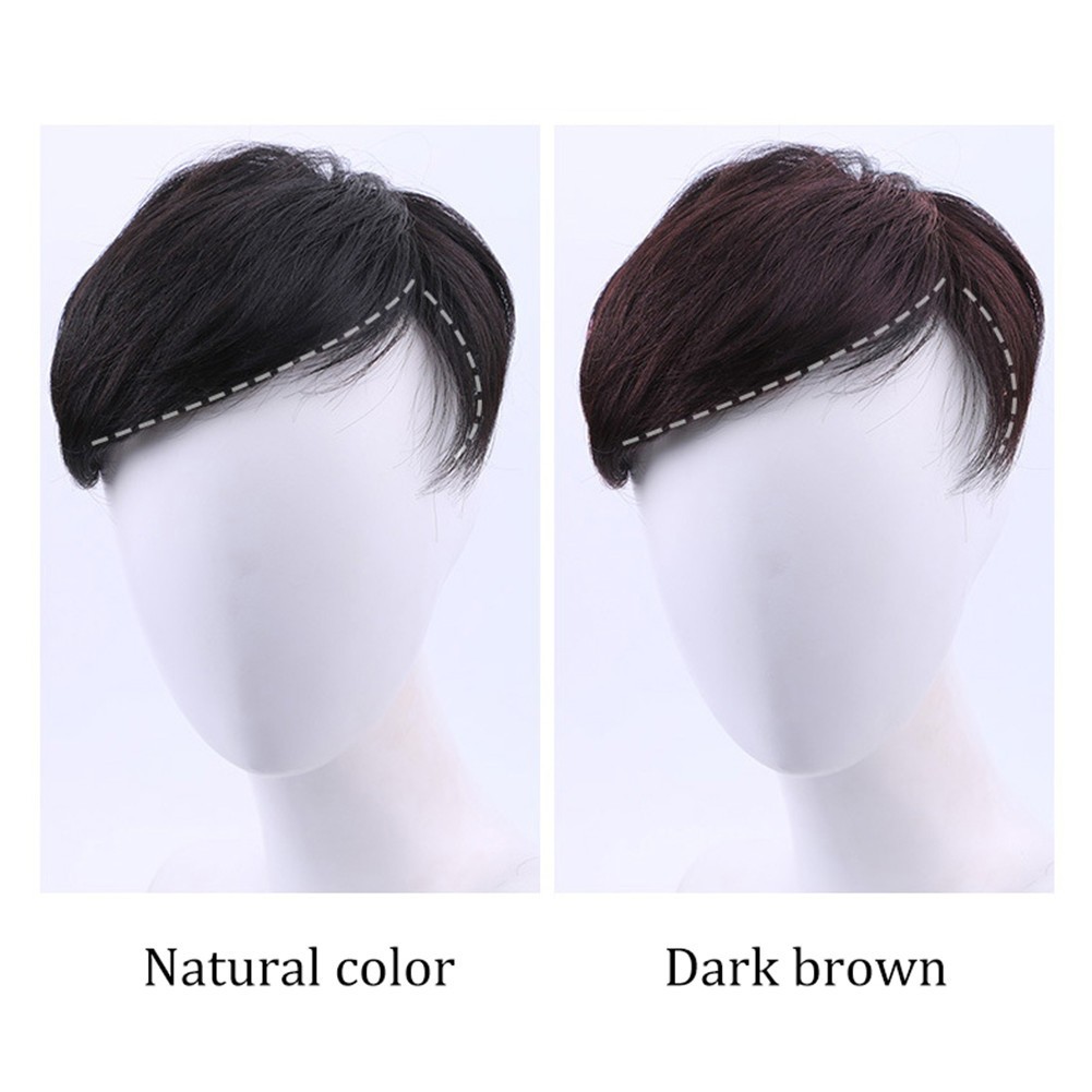 Short Toppers Hairpiece Real Human Hair Clip in Clip in Hair Pieces Wig For Men