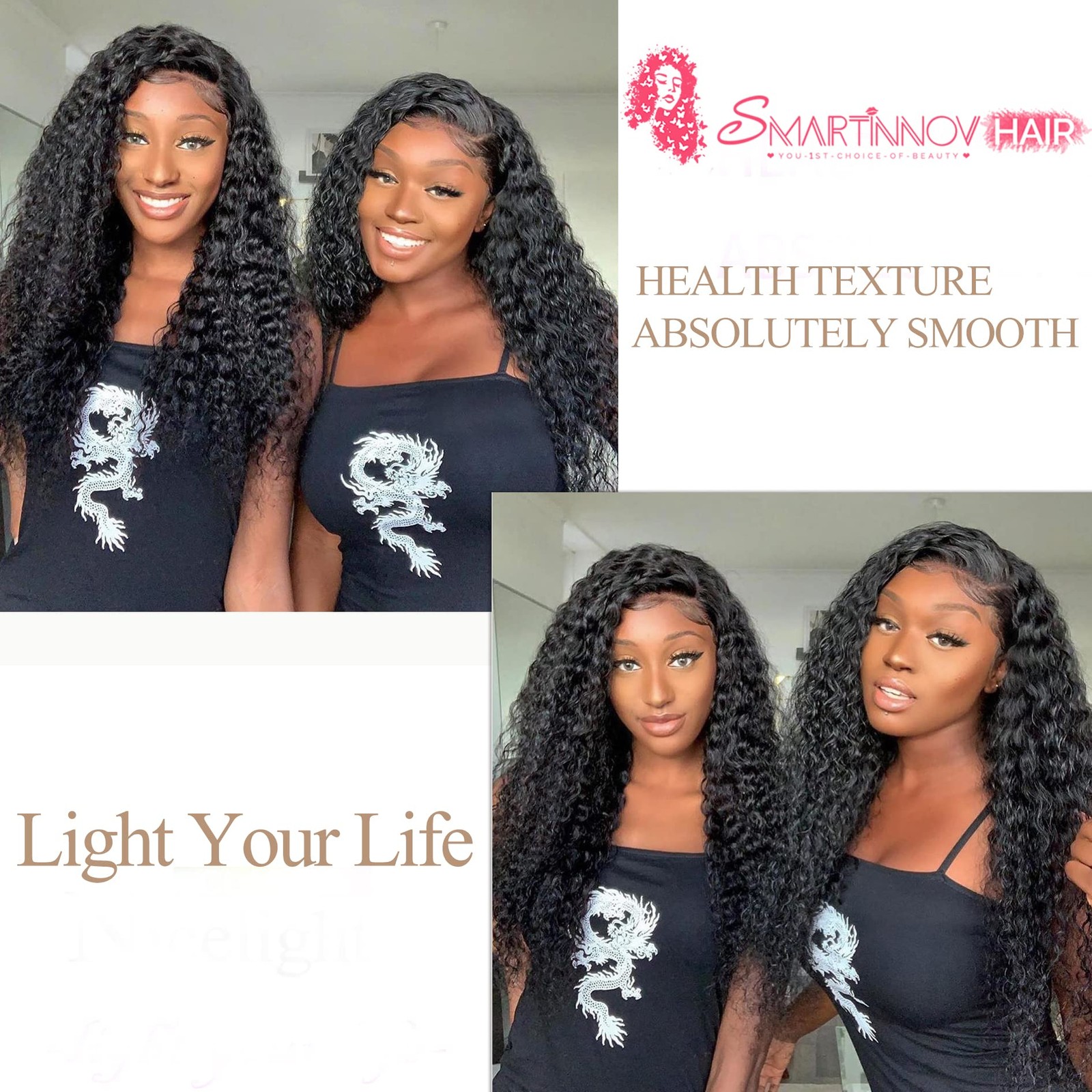 Smartinnov Afro Curly Tape In Hair Extensions Human Hair 18 Inch Seamless Skin