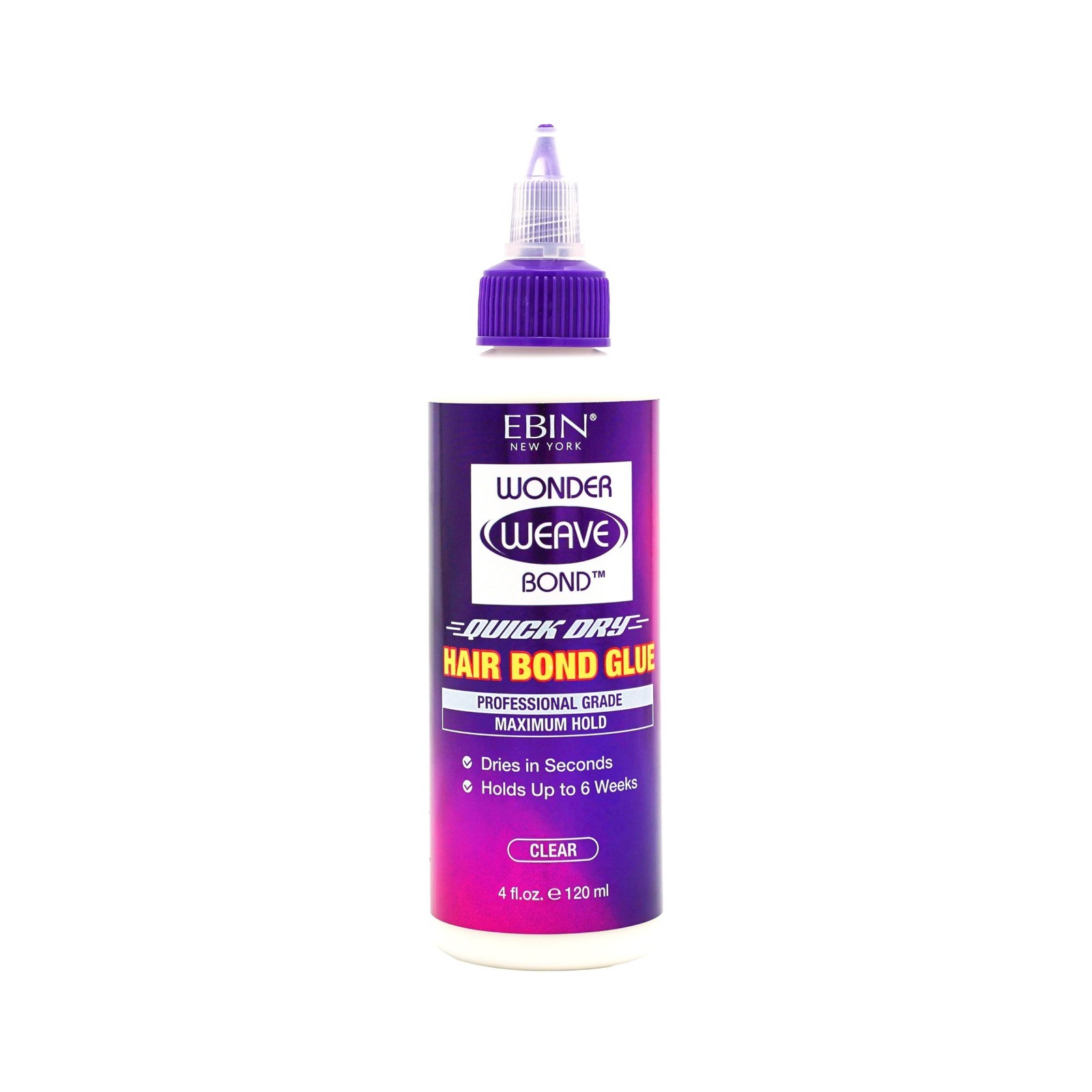 Clear Hair Bond Glue 4 Fl Oz – Quick-Dry Strong Hold for Weave & Track Applicati