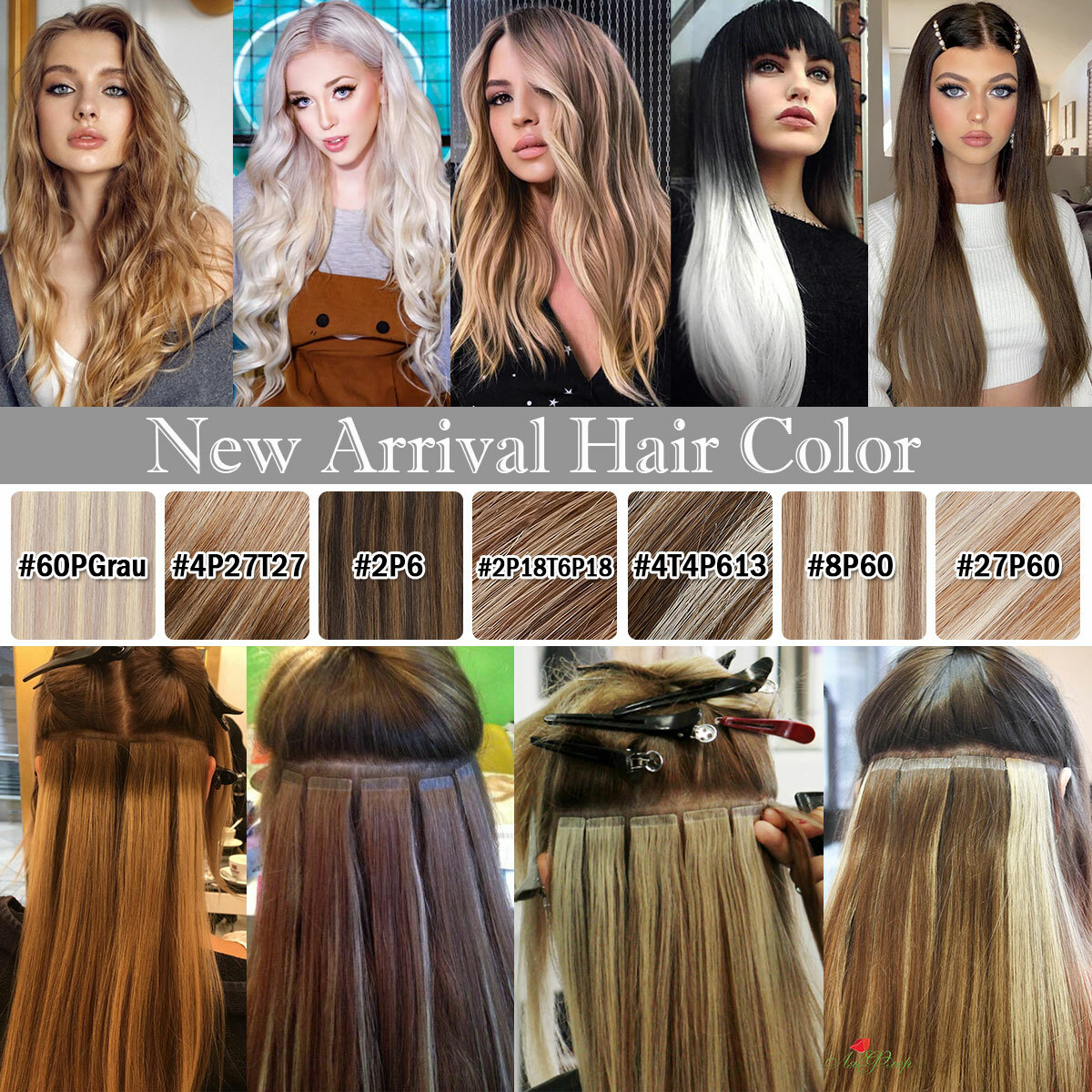 CLEARANCE Tape In Remy Human Hair Extensions Skin Weft Real Hair FULL HEAD Ombre