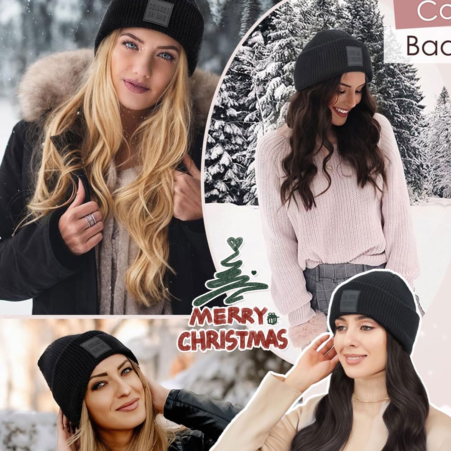 Winter Wig Hat with Hair Attached for Women Knitted Beanie Wigs Winter Hat Warm