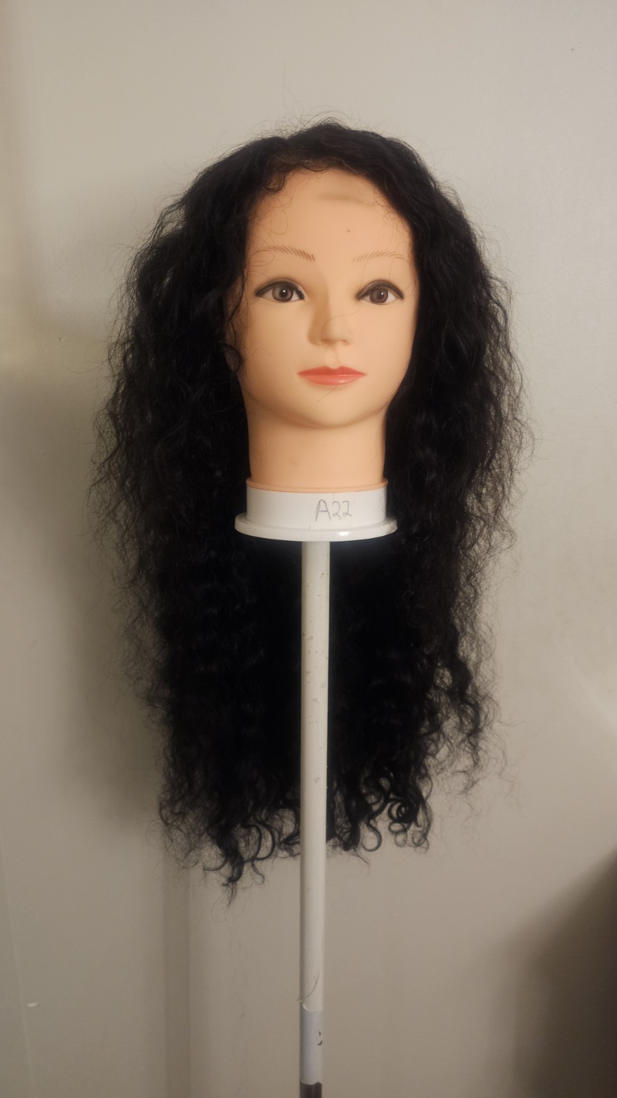 High Quality regular Top Black 26 to 28″ curly 100% Virgin Human Hair Lace Wig