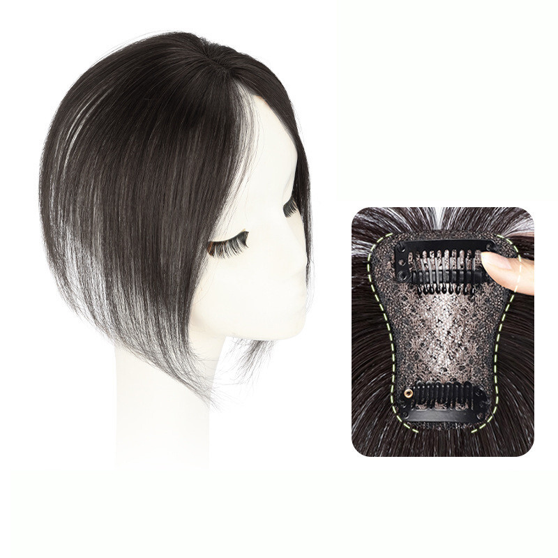 Clip In Human Hair Straight BangsToppers -For Women Thin Hair Top Replacement