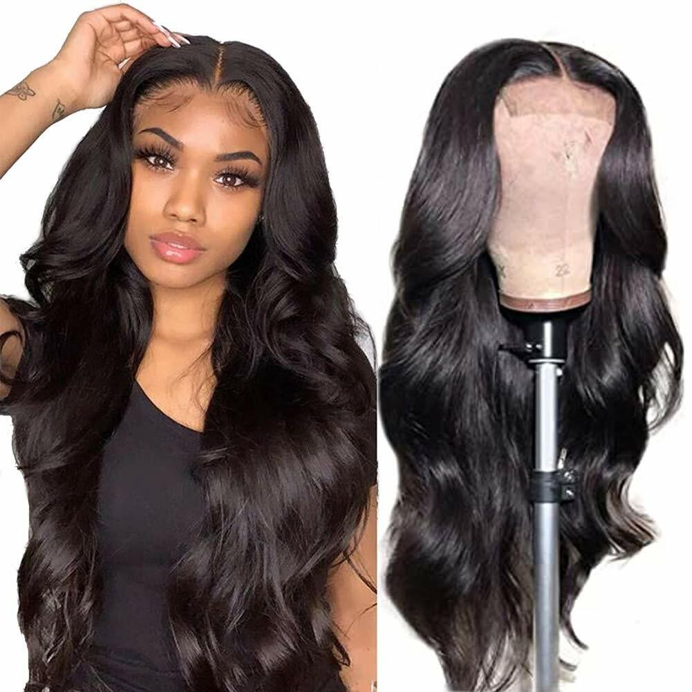 Body Wave Lace Front Wigs Human Hair Bleached Knots Glueless Natural Color