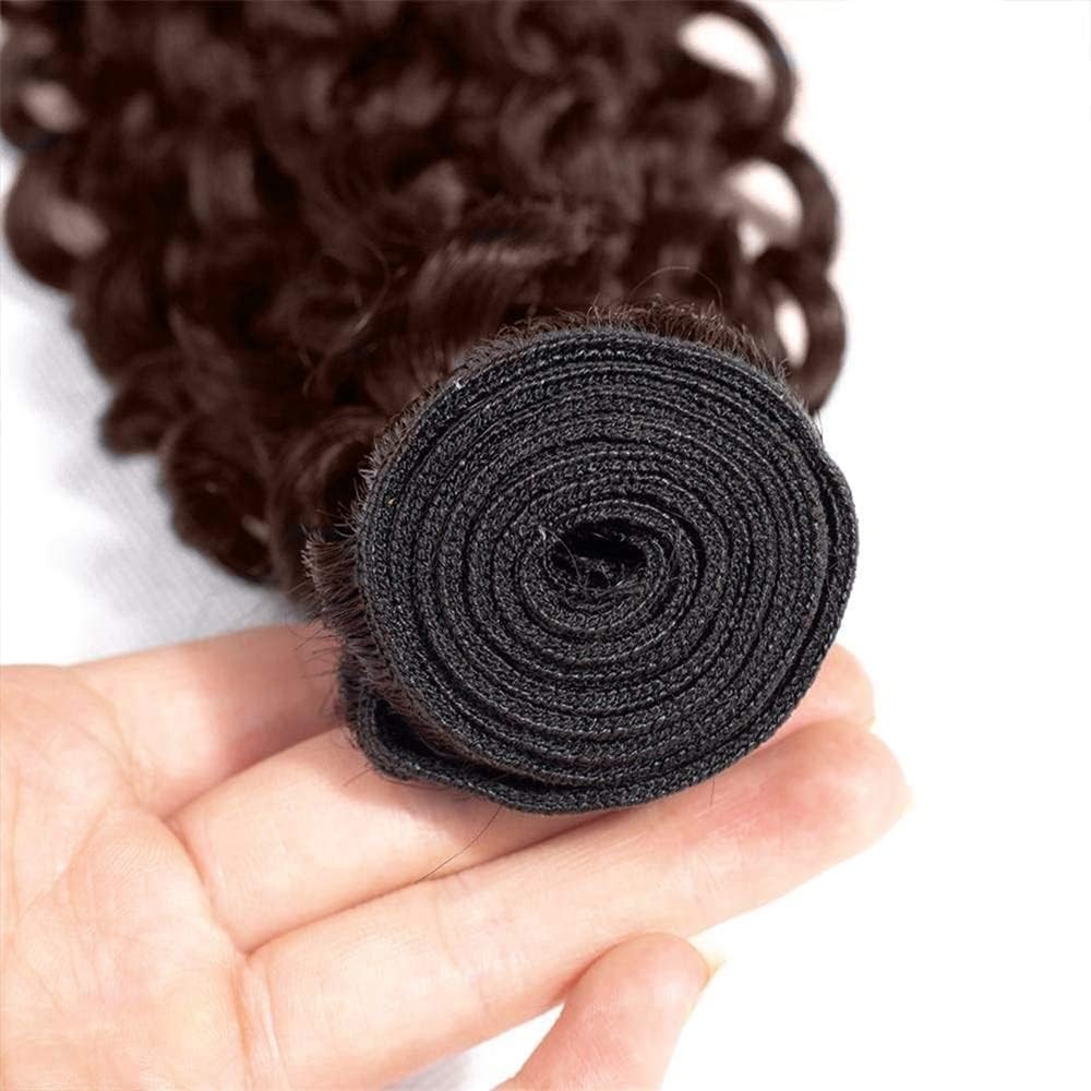 Ubinica Chocolate Brown 4 Human Hair Bundles 24 26 28 Inch Jerry Curly Bundles