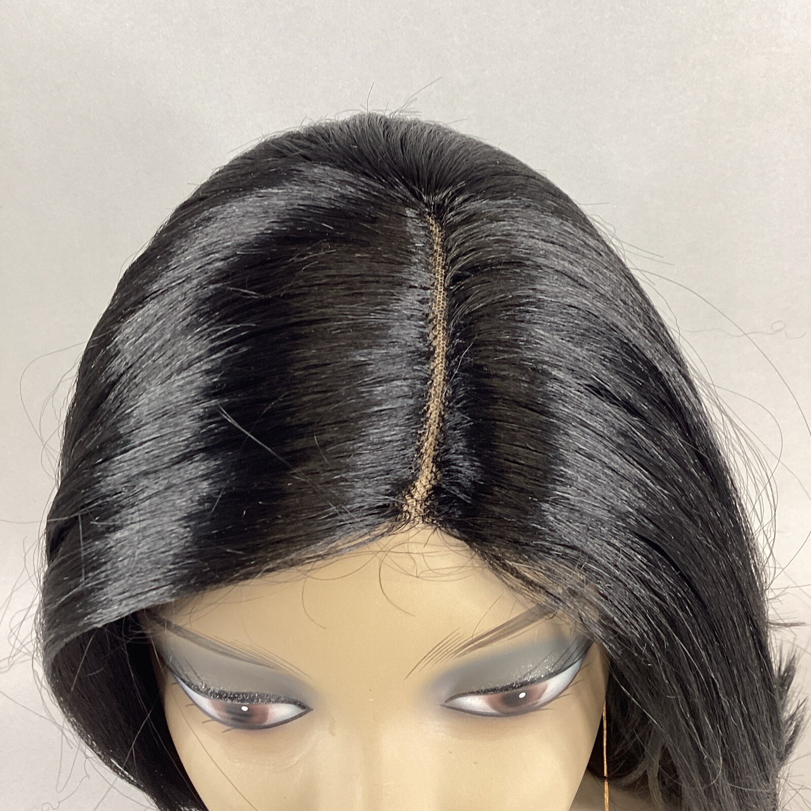 Sterling 14” Straight #1B Off Black Premium Synthetic Lace Part Wig