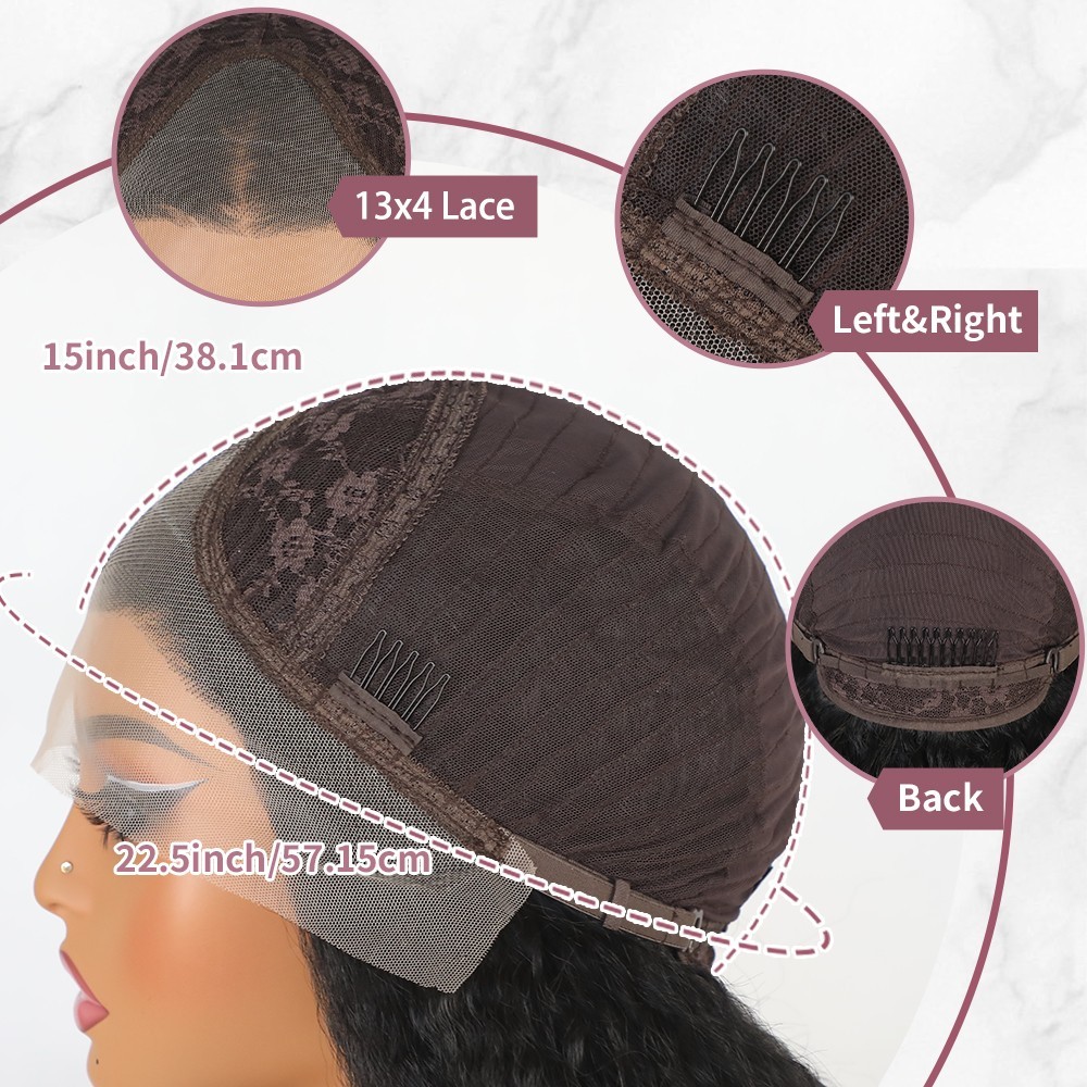 Glueless Lace Front Wigs Synthetic Pre Plucked Long Kinky Straight Hair Glueless