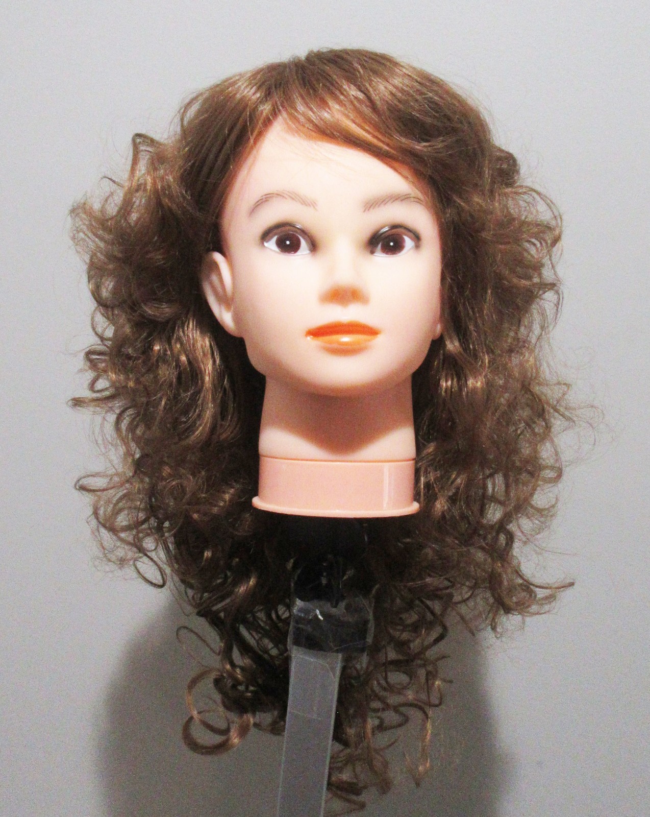 Women’s Brown Curly Wavy Wig with Bangs Medium Long Synthetic Full Hair Natural