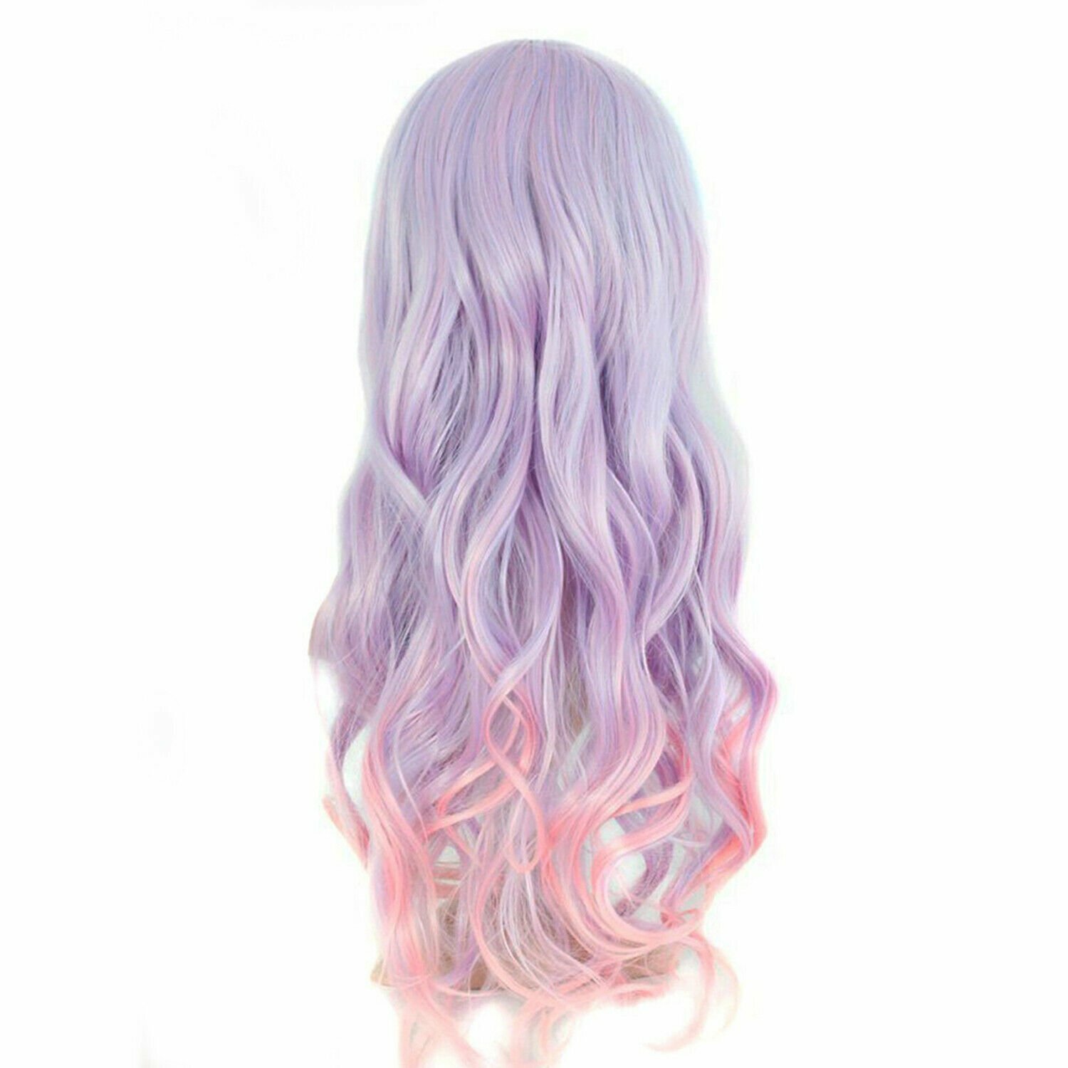 26 Wavy Multi-Color Lolita Mermaid Cosplay Party Wig (Light Blue, Pink, Purple)