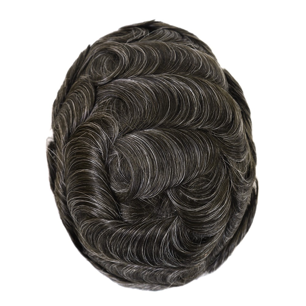 Toupee for Men Human Hair French Lace Hairpiece Q6 Human Hair System 8X10 #220