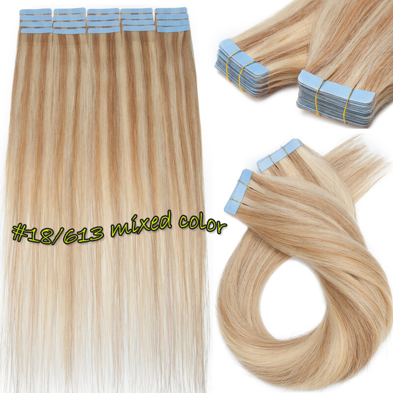 Invisible Tape In 100% Remy Human Hair Extensions Russian Skin Weft 150g 60pc US