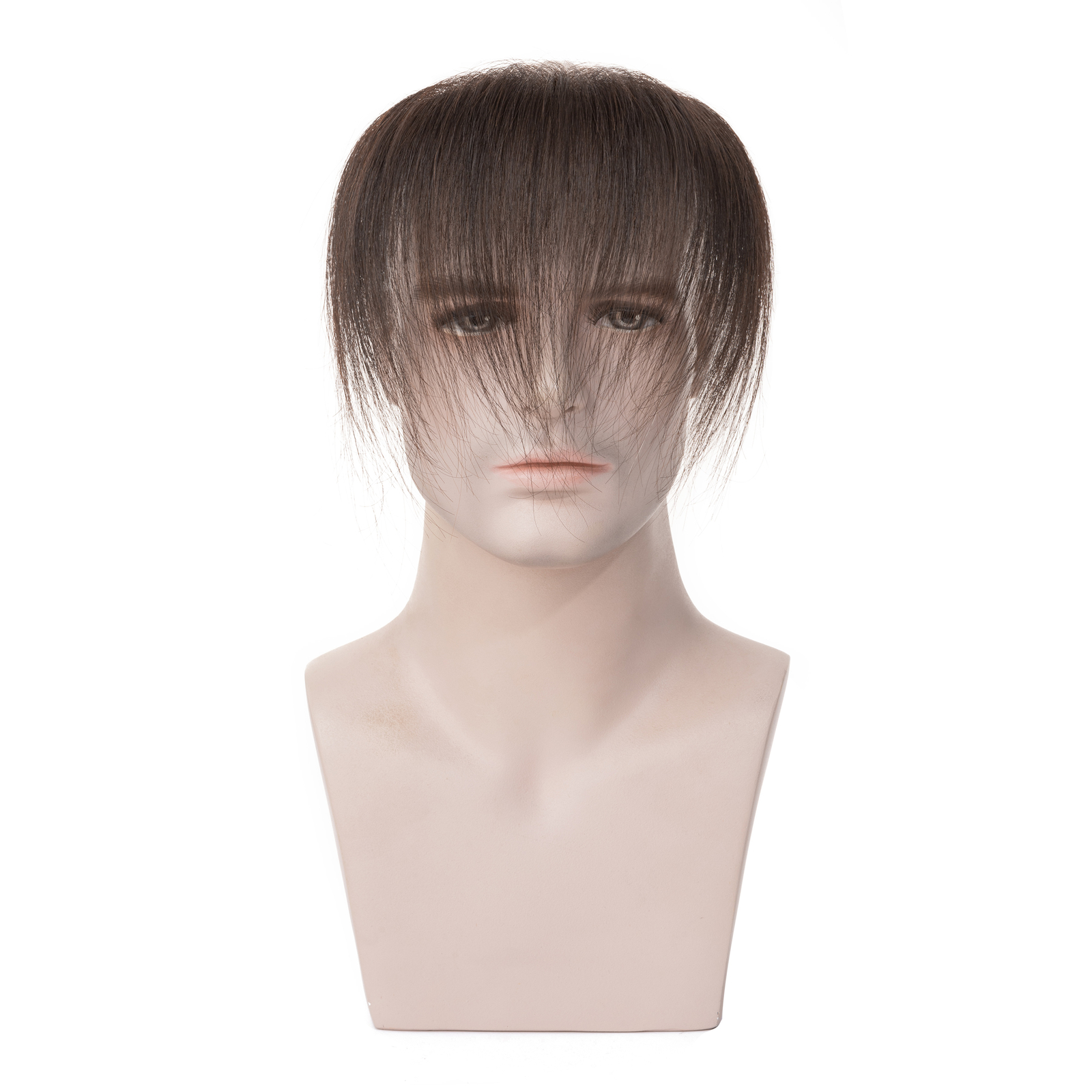 Unisex Toupee Thin Skin Hairpiece Human Hair System Replacement Forehead Topper