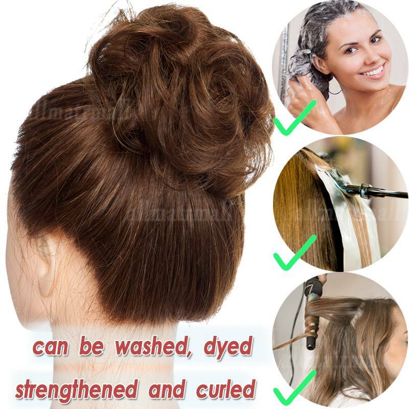 Real Remy Human Hair Bun Curly Messy Bun Hair Piece Scrunchie Updo Extensions