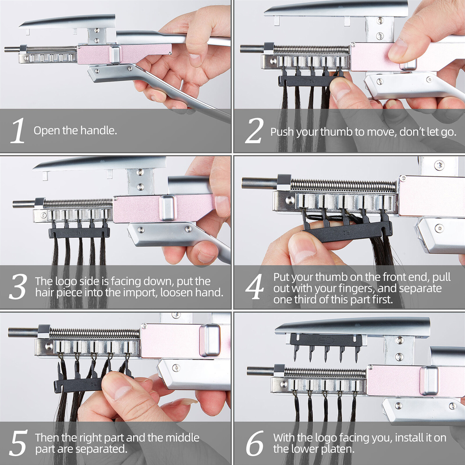 6D Human Hair Extension Machine Sets Salon Fusion Metal Connector Tool Kits