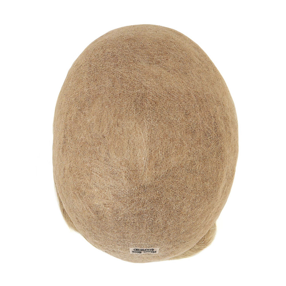 Full French Lace Toupee For Men Human Hair Replecement System Natural Hairpieces