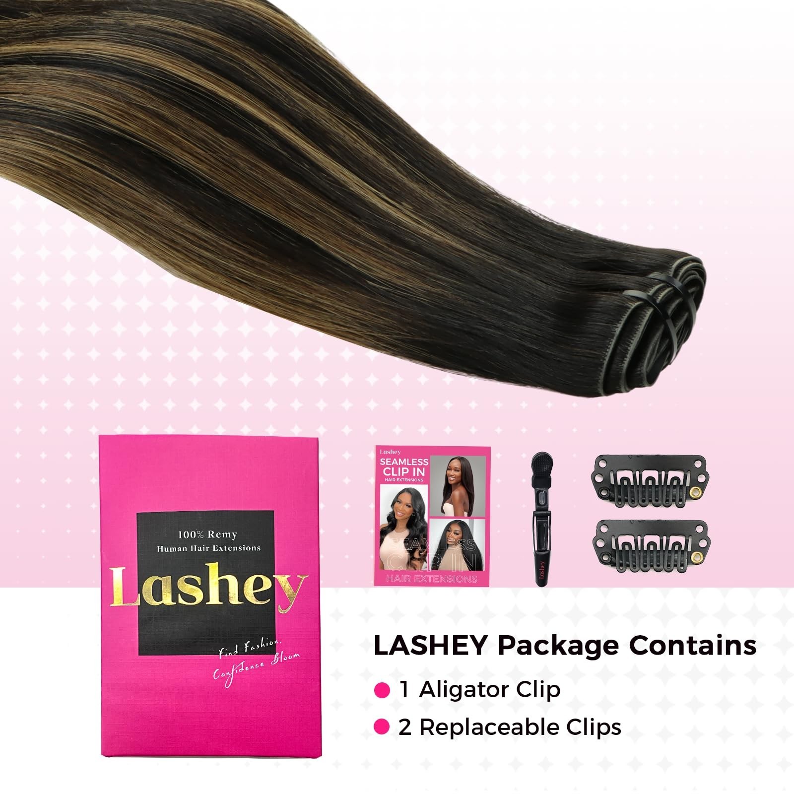 18″ 110g Clip-in Hair Extensions, Seamless PU, Virgin Human Hair, Natural Black