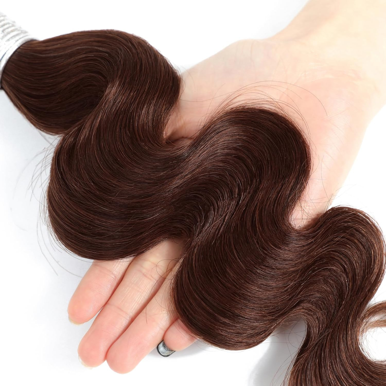Chocolate Brown Body Wave Human Hair Bundles 18 20 22 Inch Soft Thick Bundles