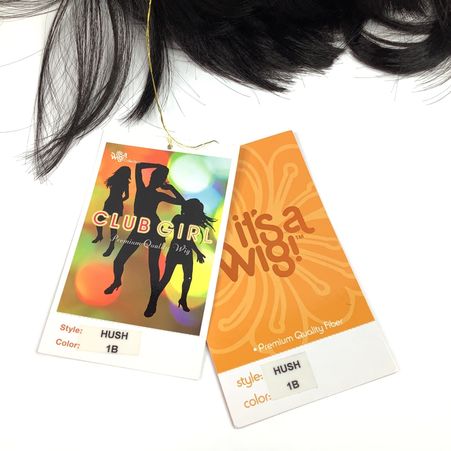 It’s a Wig! HUSH CLUB GIRL Short Bob Wig 1B Off Black Synthetic