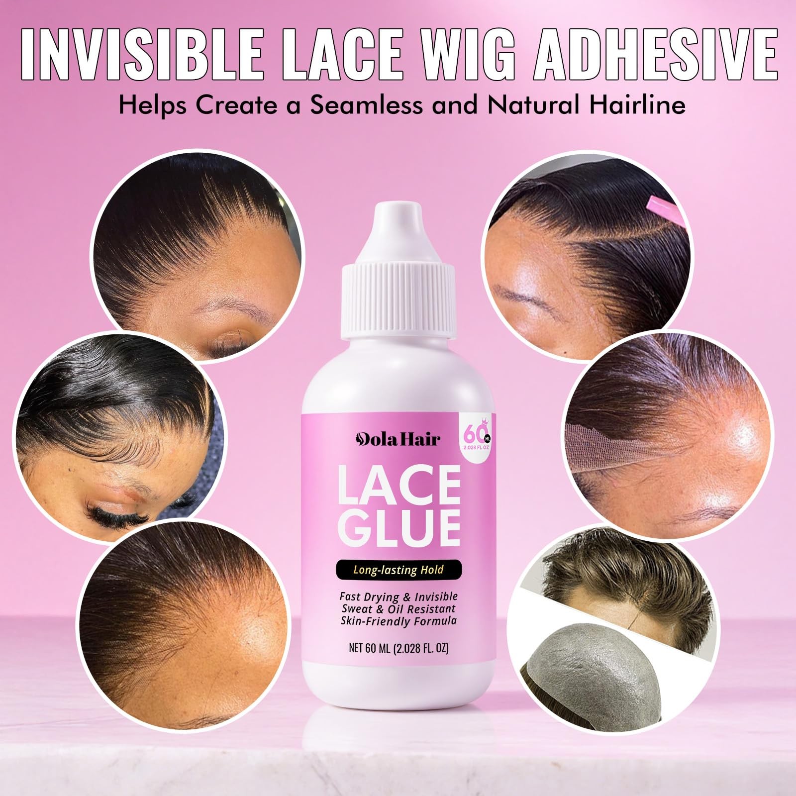 Dolahair Lace Wig Glue Kit Waterproof Lace Front Adhesive 2oz
