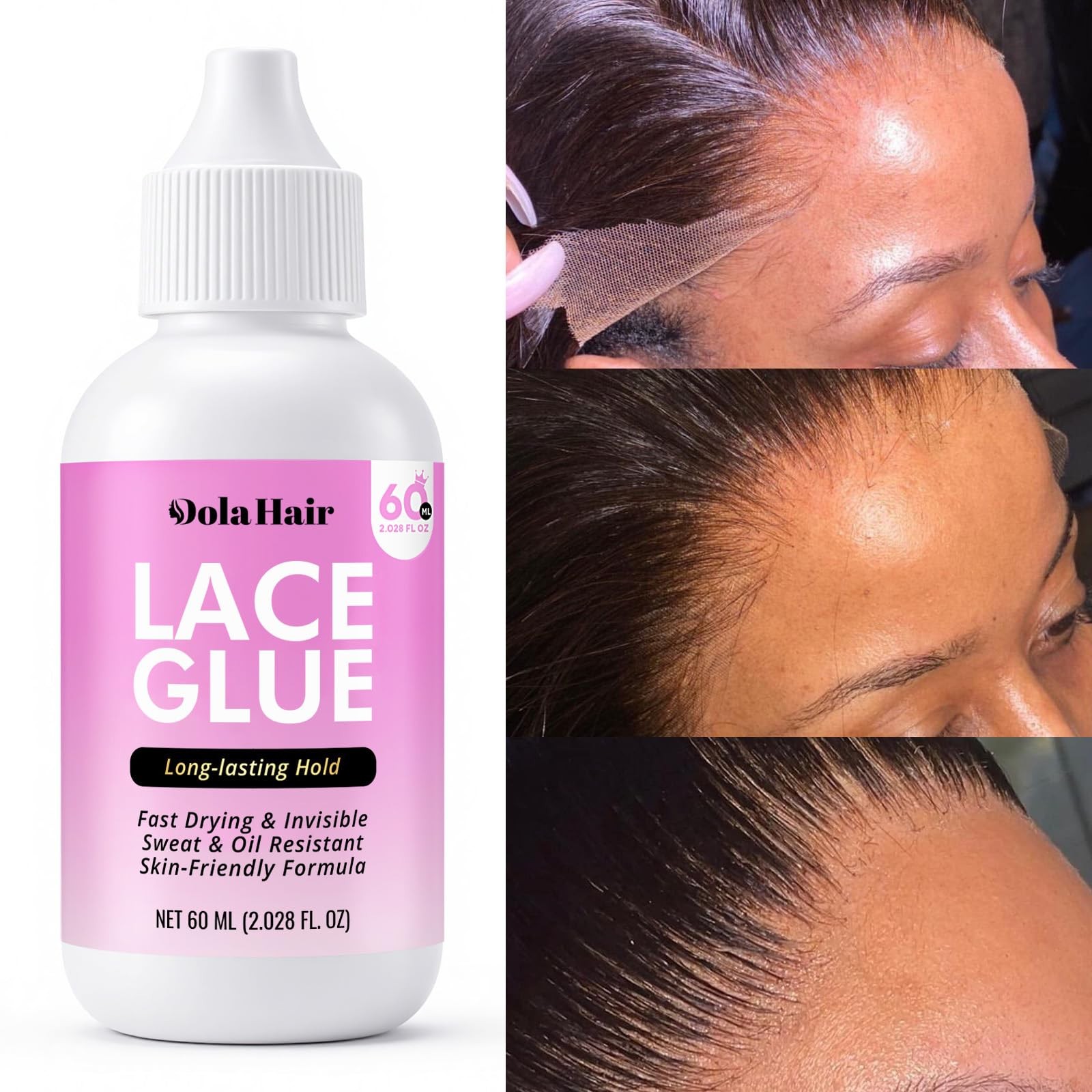 Dolahair Lace Wig Glue Kit Waterproof Lace Front Adhesive 2oz