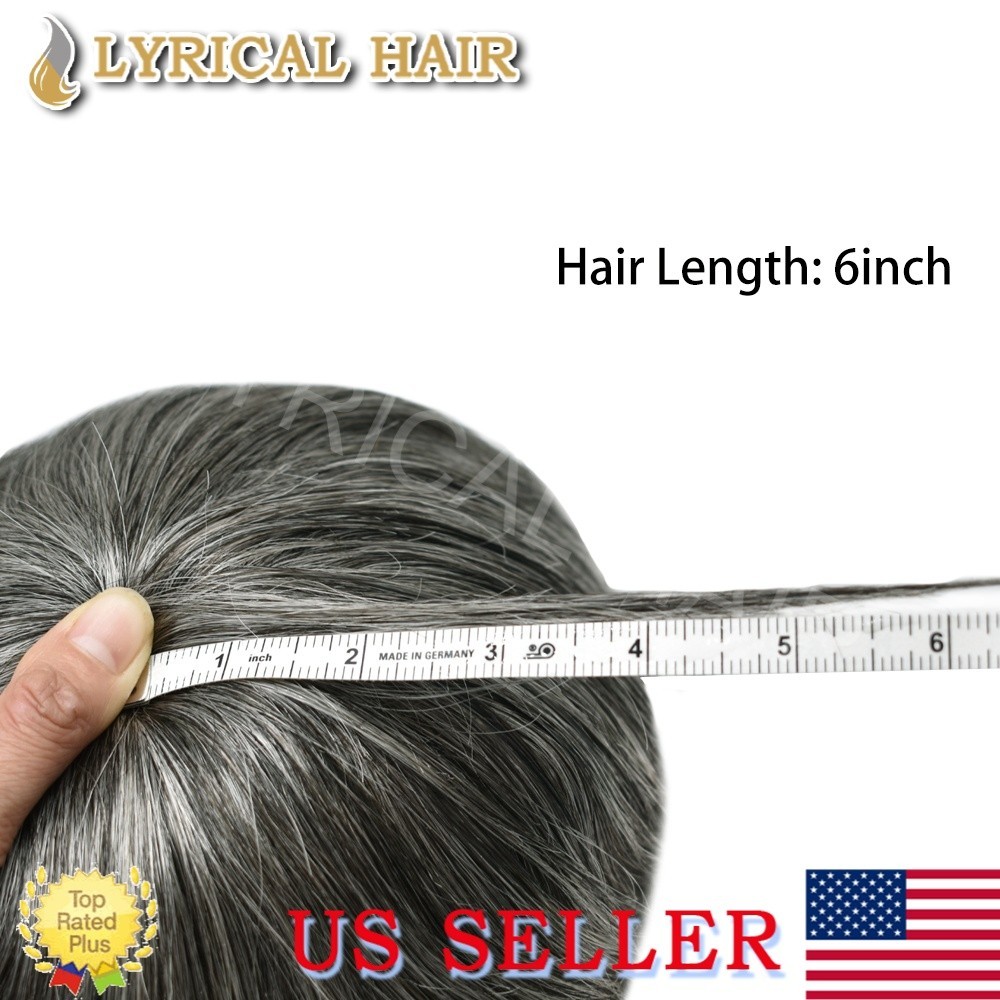 All PU Mens Toupee Real Human Hair Injected Durable Skin Hair Replacement System