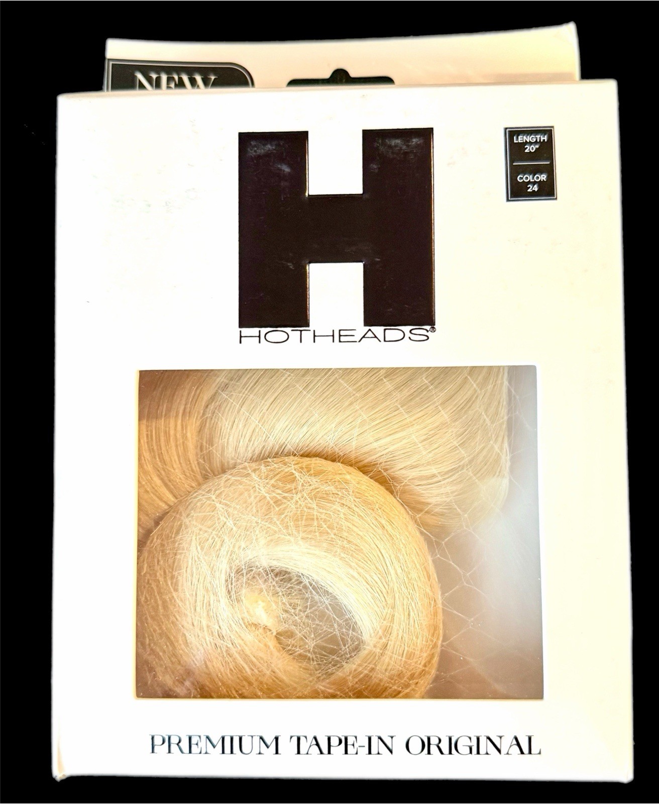 Hot Heads 100% Human Remy Tape Extensions Color #24 18-20 Inches Blonde