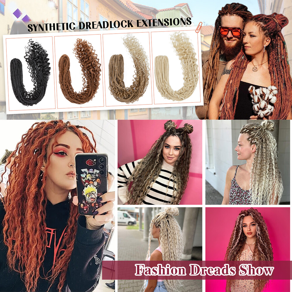 Reggae Single Ended Dreadlocks Extensions Synthetic Dreads Crochet Braid Hair US