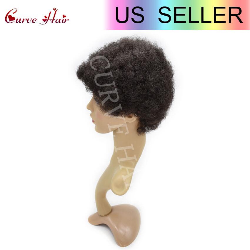 Short Afro Wig Human Hair Afro Kinky Curly Wig for Black Women Natural Brazilian