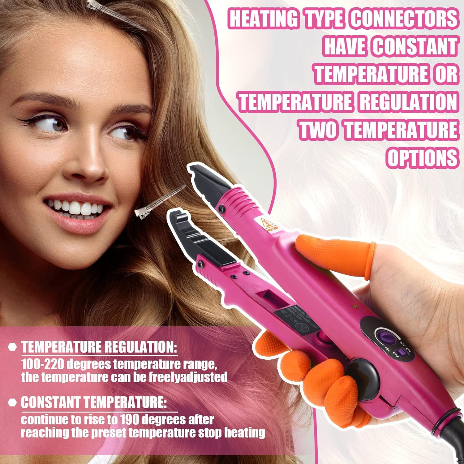Hair Extensions Iron Fusion Keratin Hair Extensions Heat Tool Heat Connector Wan
