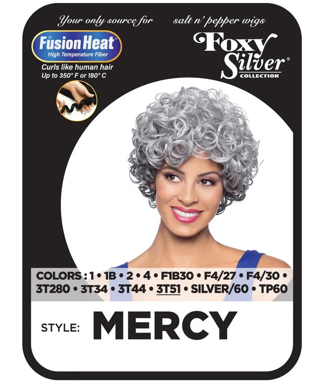 Foxy Silver MERCY Wig, Stylish and Natural-Looking Synthetic Wig