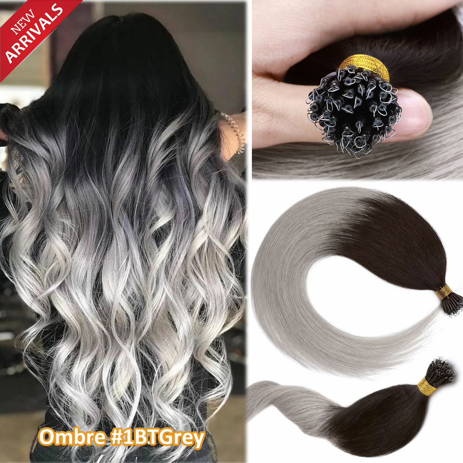 THICK Russian 100%Real Remy Human Hair Extensions Micro Nano Loop Ring Bead Link
