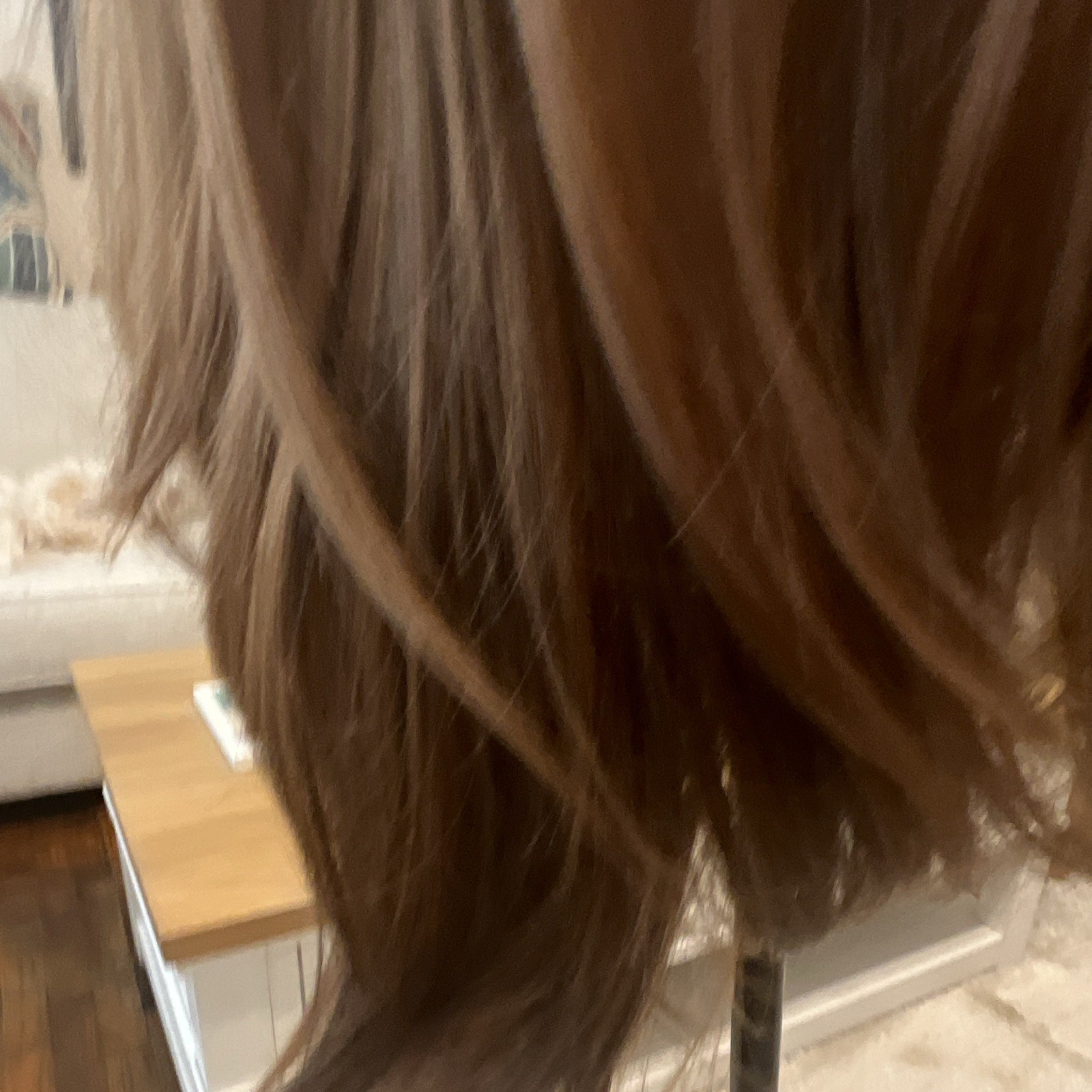 Women Straight Light/Medium Brown Wig with Bangs, Natural Theme