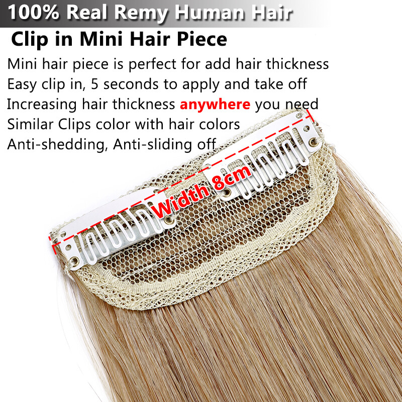 4″6″8″10″12″ Short Mini Clip In 100% Remy Human Hair Extensions One Piece Weft