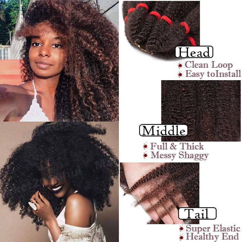 3Bundles Afro Kinky Curly Braids Kinky Bulk For Braiding Hair Extension As Human